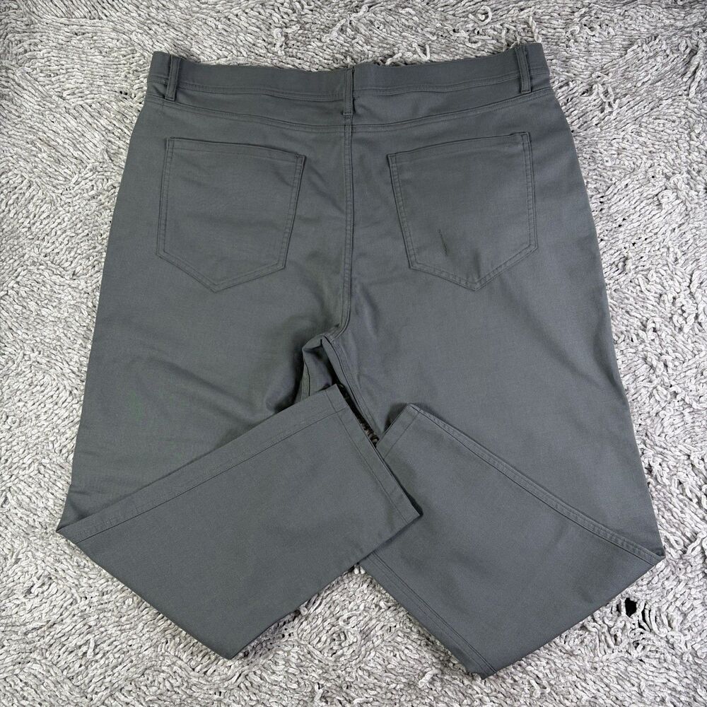 Unbound Merino Chino Pants Mens 40x27 Gray Stretch Performance Wool Business 5 - Picture 7 of 10